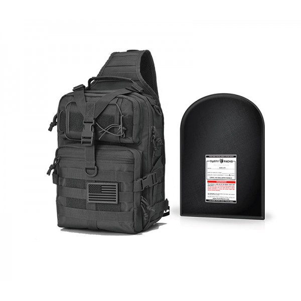 Tactical Sling Bag Pack Military Rover Shoulder Sling Backpack EDC Molle  Assault Range Bag Black